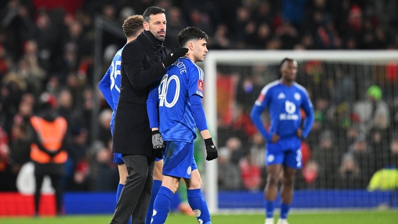 Ruud van Nistelrooy comforts Facundo Buonanotte after the final whistle