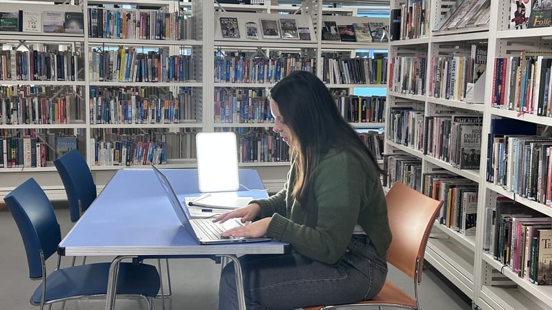 Aisling Earley, Library Assistant in Coolock Library, hopes using Lightboxes will be beneficial