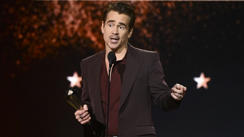 Colin Farrell at The Critics Choice Awards - "My deepest debt of gratitude tonight goes out to the first responders and the Los Angeles Fire Department. Thank you all so much"