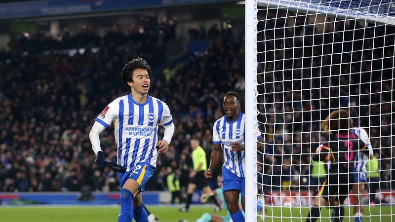 Kaoru Mitoma was on the mark as Brighton progressed further in the competition