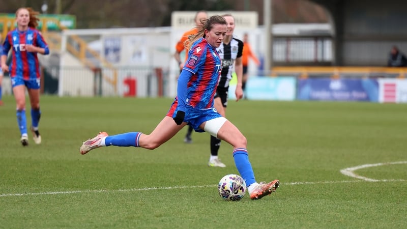 Abbie Larkin scores Crystal Palace's second goal at VBS Community Stadium