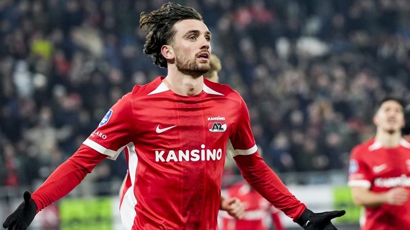 Troy Parrott celebrates his goal