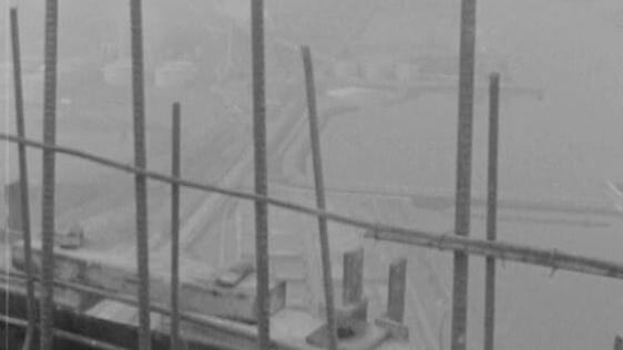 View of Dublin from new ESB chimney (1970)