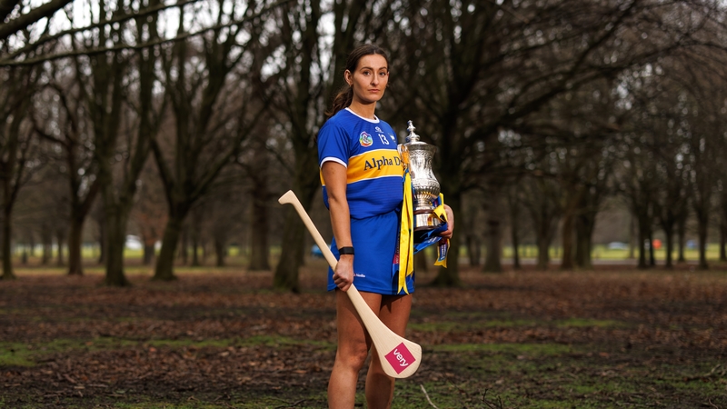 Caoimhe Maher pictured at the launch of the 2025 Very Camogie Leagues. Photo: INPHO/James Crombie