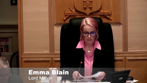 Lord Mayor Emma Blain was chairing the meeting