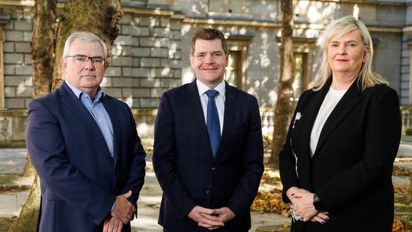 (L-R) Balance for Better Business co-chair Bernard Byrne, Minister for Enterprise, Tourism and Employment Peter Burke and Balance for Better Business co-chair Carol Andrews