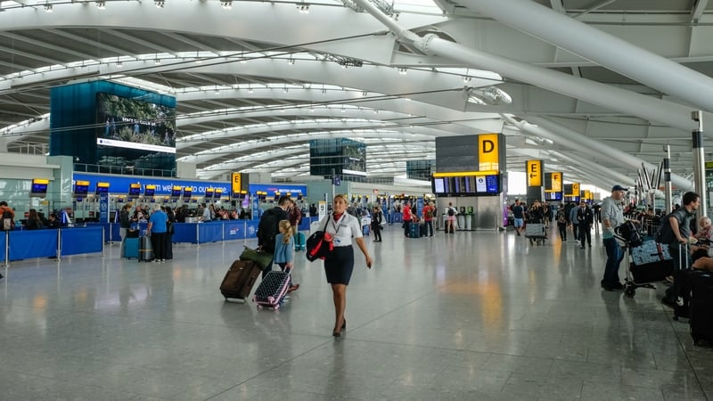Heathrow Airport said the check-in area was closed and advised passengers not to travel to Terminal 4 (File image)