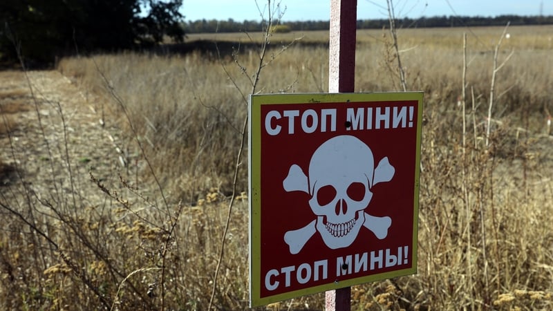 A demining operation in Kharkiv, Ukraine