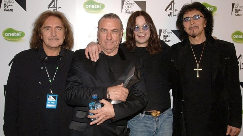 Black Sabbath pictured in 2005: left to right bassist Geezer Butler, drummer Bill Ward, singer Ozzy Osbourne and guitarist Tony Iommi