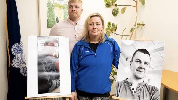 Garda Press Conference, Feb 2024: Jon's siblings David and Anna Hildur
(Pic: Gareth Chaney/Collins)
