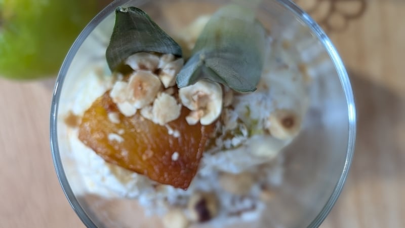 Wade Murphy's pineapple and caramel ice cream parfait: Today