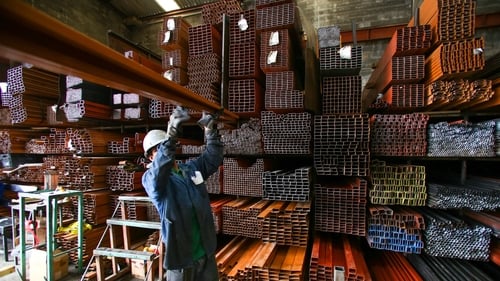 A man works at a steel company in Monterrey, Mexico where Donald Trump has said there will be a flat 25% tariff on steel and aluminium