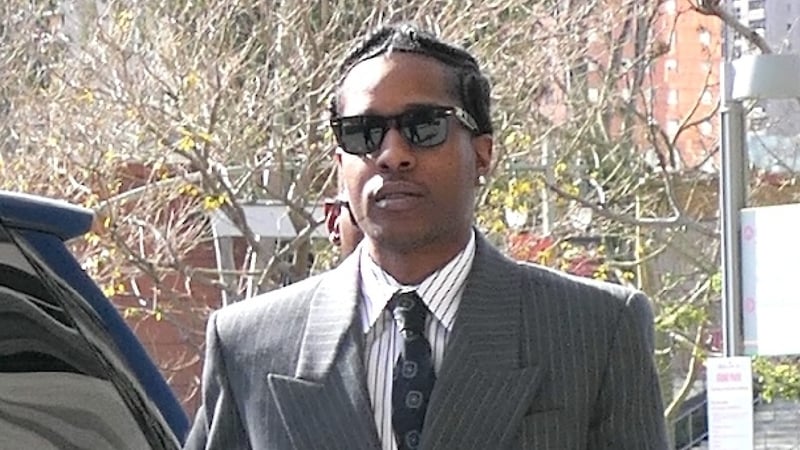 A$AP Rocky arriving to court on Tuesday, 10 February