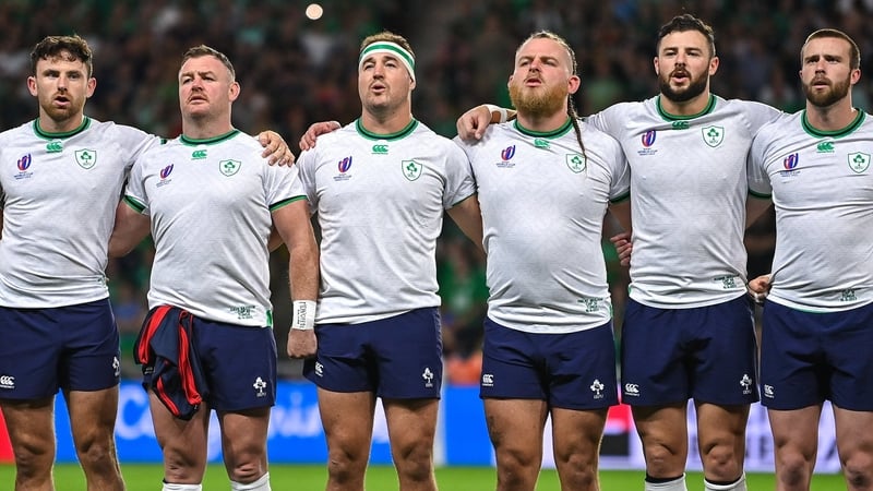 Ireland wore white jerseys against Tonga at the World Cup in 2023