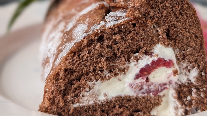 Eunice Power's chocolate roulade with raspberries and cream: Today