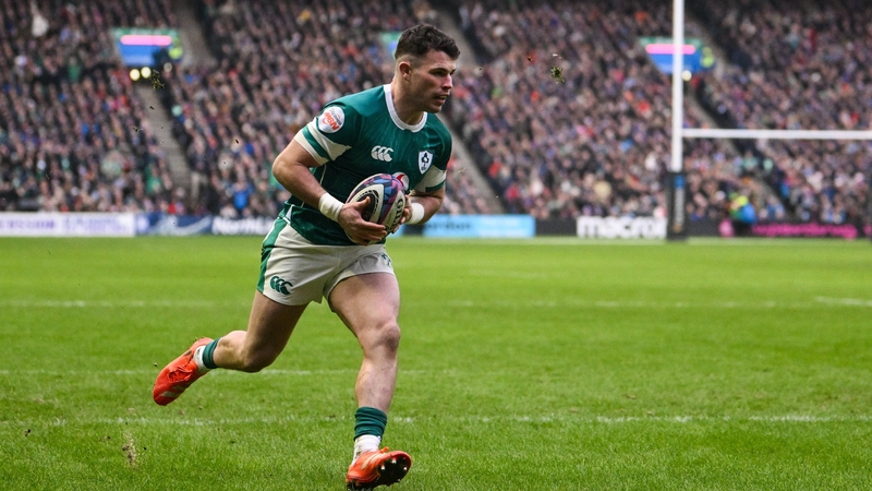 Calvin Nash scored Ireland's first try against Scotland