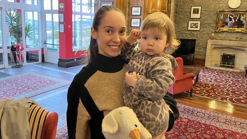 Natalina Povshenko and her child have been living at the Hydro Hotel in Lisdoonvarna for almost three years