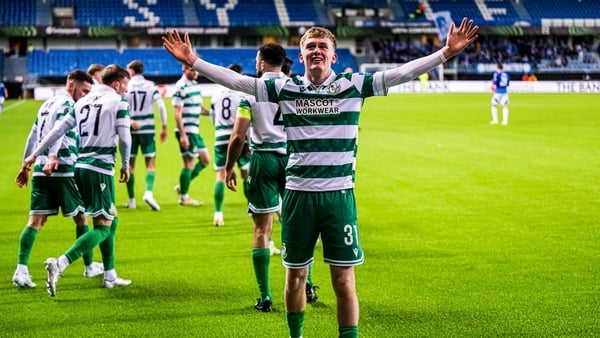 Michael Noonan celebrates scoring a famous goal on his debut