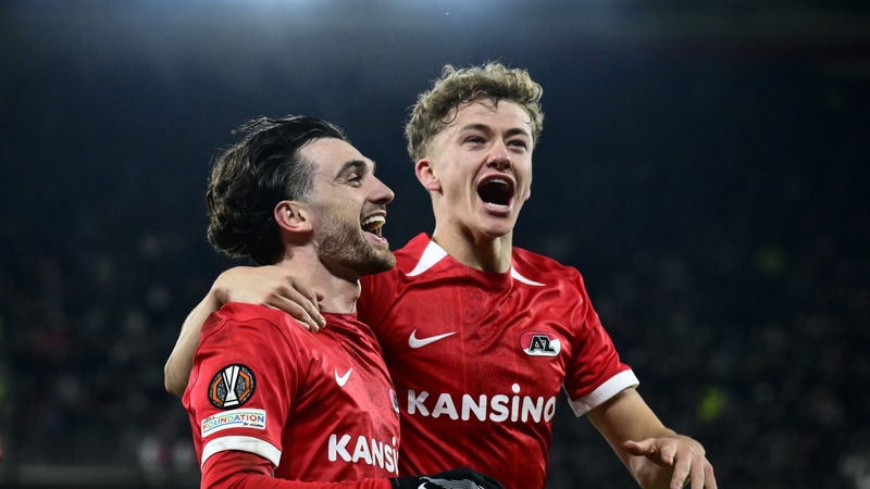 Troy Parrott scored AZ's second to restore the Dutch side's lead