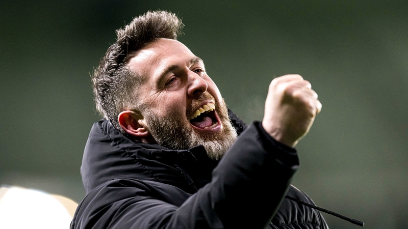 Shamrock Rovers manager Stephen Bradley celebrates the win
