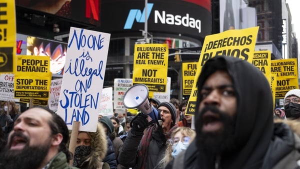 New Yorkers rally against President Trump's immigration policies