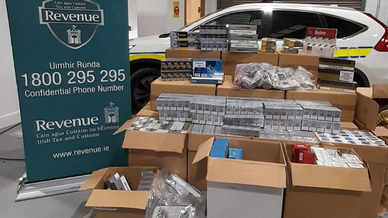 More than 530,000 cigarettes and tobacco products were discovered as well as cash valued in excess of €410,000