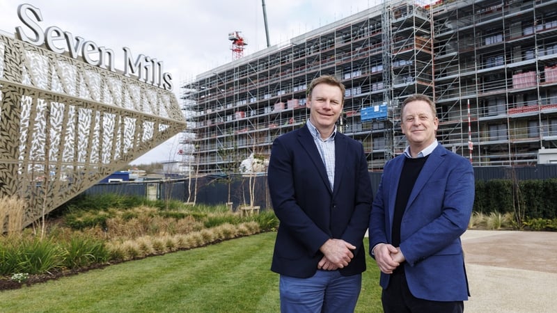 Michael Stanley, CEO of Cairn Homes and John Coleman, CEO of the Land Development Agency, at the Seven Mills Development in Dublin 22