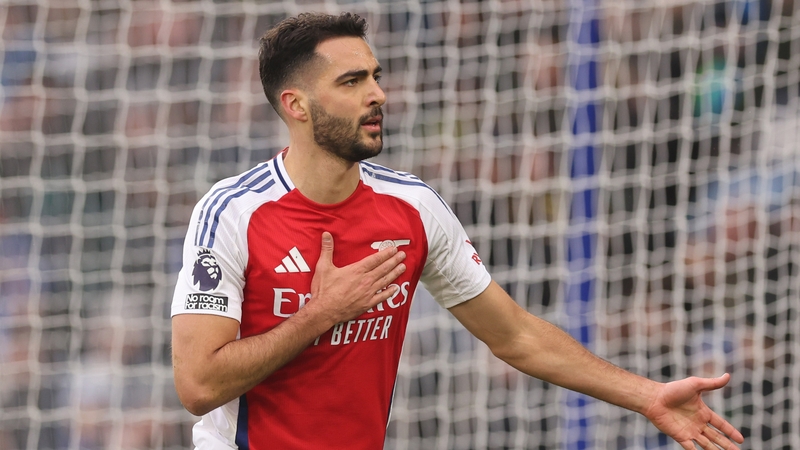 Mikel Merino struck twice for Arsenal late on to see off Leicester