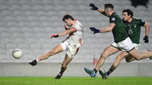 Chris Óg Jones fires home his and Cork's third goal against Westmeath