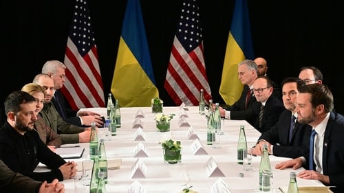 Ukrainian President Volodymyr Zelensky met US Vice President JD Vance and Secretary of State Marco Rubio for talks yesterday