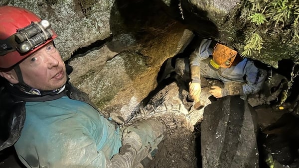Cave rescue volunteers worked into the early hours of this morning to free the man
