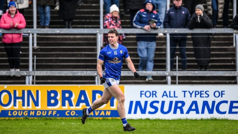 Conor Madden celebrates his goal in Cavan's victory