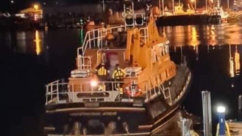The Castletownbere RNLI lifeboat was launched in Force 7 winds