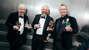 <p>Nick Park, Richard Beek and Merlin Crossingham</p>