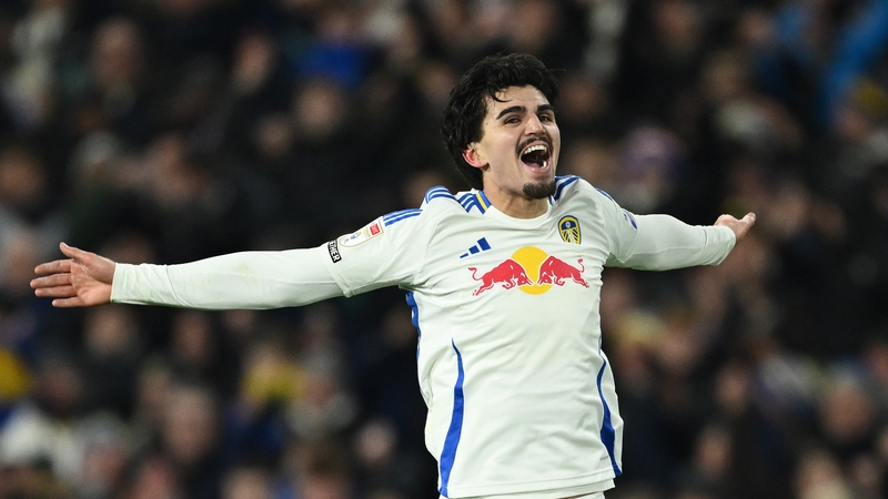 Pascal Struijk celebrates after his dramatic intervention