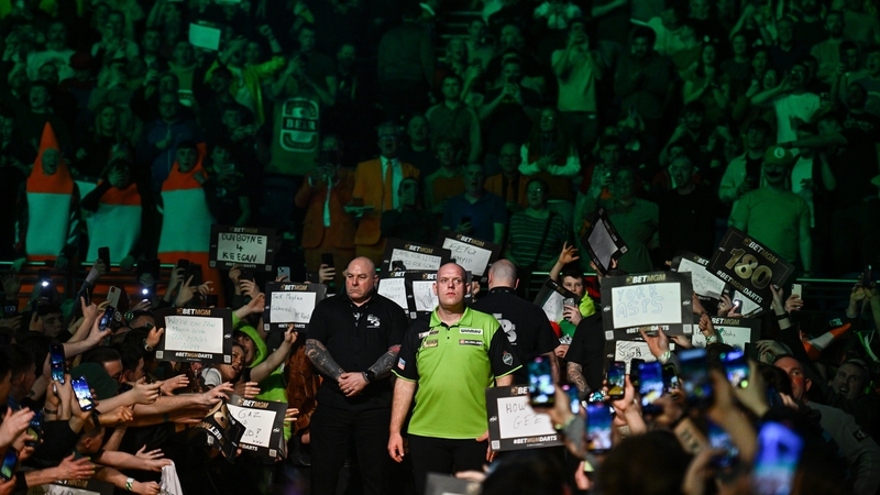 Michael van Gerwen will be in Dublin on Thursday night for the Premier League