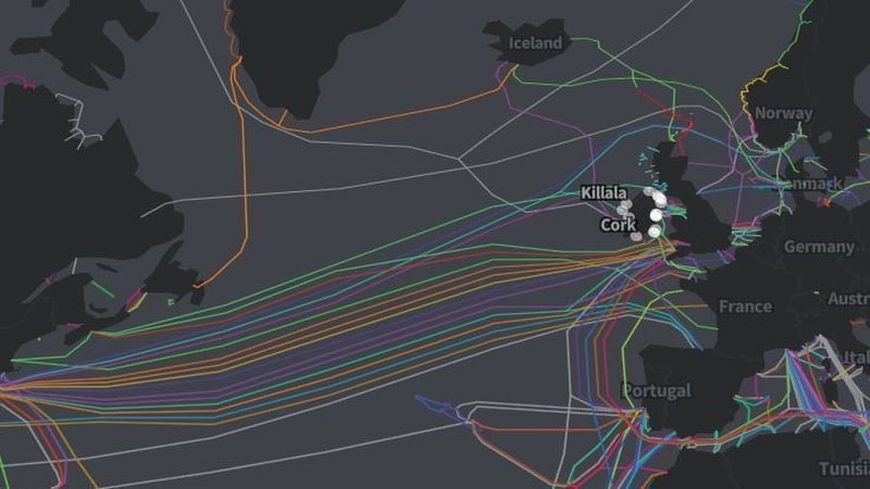 About three-quarters of all subsea cables in the northern hemisphere pass through or near Irish waters