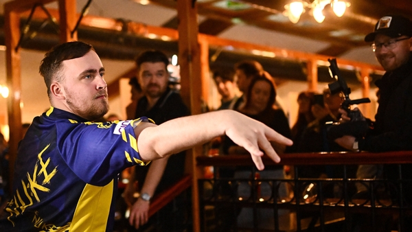 Luke Littler was a surprise visitor to the D7 Darts Academy in Cabra