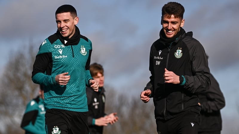 Gary O'Neill and Dylan Watts training on the eve of the game