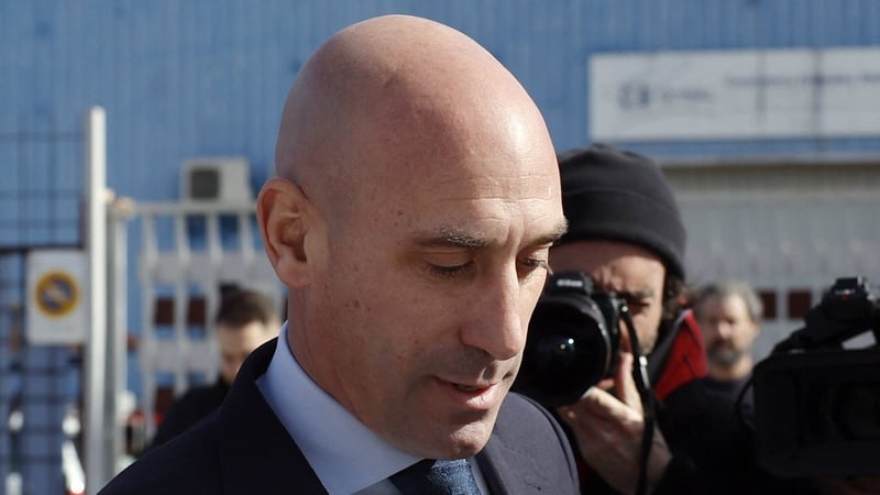 Luis Rubiales leaving court on the final day of the trial last Friday