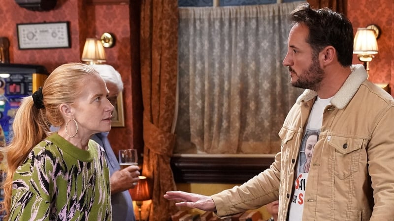 Patsy Palmer as Bianca and James Bye as Martin in EastEnders