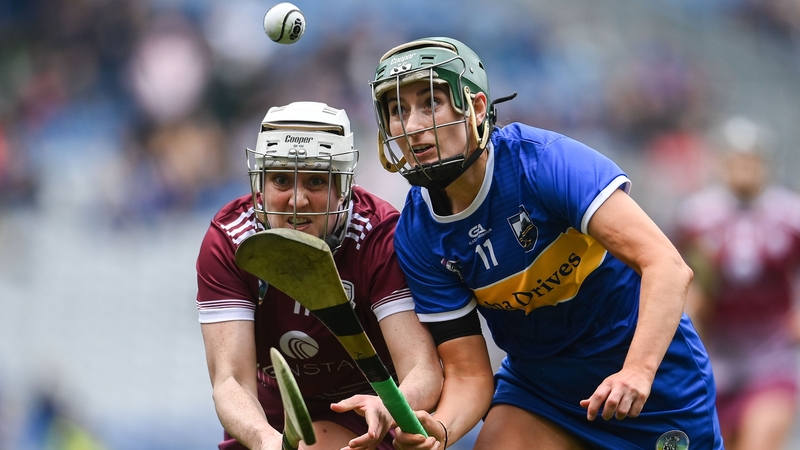Tipperary's Caoimhe Maher gets away from the challenge of Galway's Ailish O'Reilly in last year's Division 1A league final