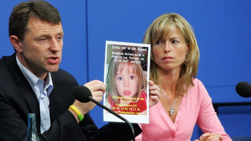 Gerry and Kate McCann with a picture of their daughter, Madeline (File image)