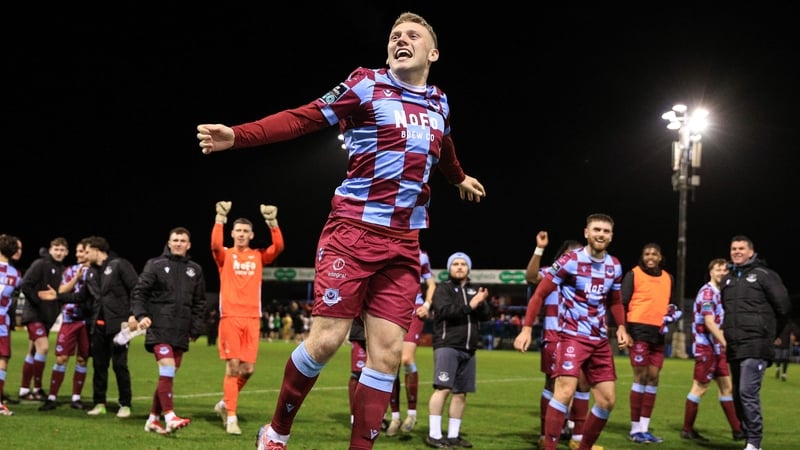 Josh Thomas opened the scoring for Drogheda just before the break