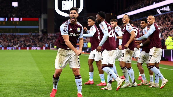 Marcos Asensio celebrates scoring his second goal