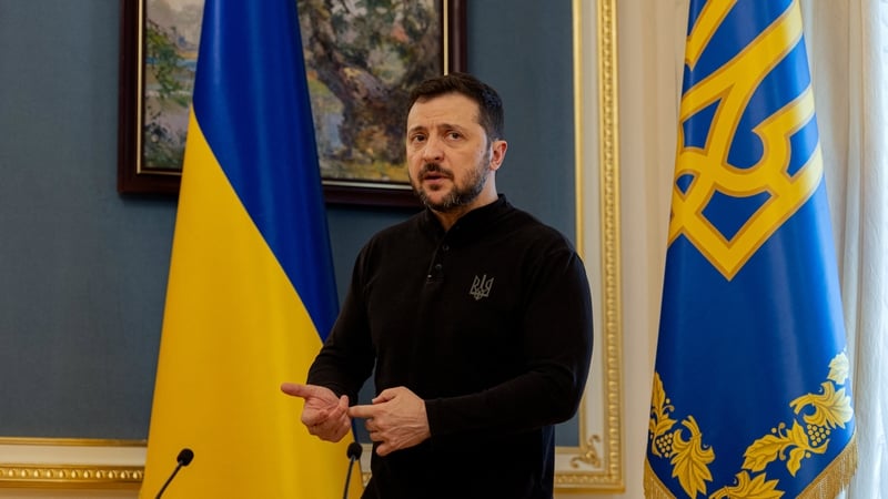 Volodymyr Zelensky says Ukraine is 'fully committed to constructive dialogue' (file image)