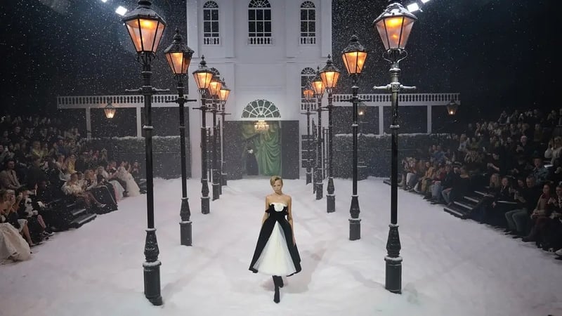 Richard Quinn created a winter wonderland at London Fashion Week (Yui Mok/PA)