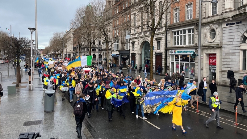 Hundreds of people took part in the event organised by the Ukrainian Action in Ireland and the Ukraine Crisis Centre Ireland groups