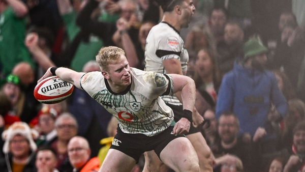 Jamie Osborne scored Ireland's second try
