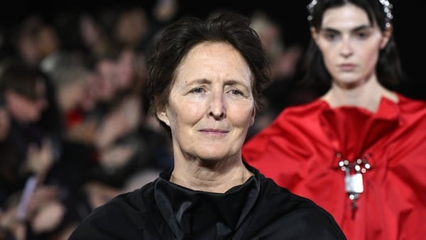 Fiona Shaw walks the runway at the Simone Rocha show during London Fashion Week February 2025 at Goldsmiths' Hall. Getty Images